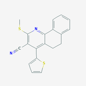 molecular formula C19H14N2S2 B289928 2-(Methylsulfanyl)-4-(2-thienyl)-5,6-dihydrobenzo[h]quinoline-3-carbonitrile 