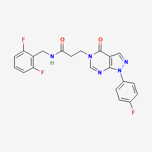 molecular formula C21H16F3N5O2 B2899296 N-(2,6-difluorobenzyl)-3-(1-(4-fluorophenyl)-4-oxo-1H-pyrazolo[3,4-d]pyrimidin-5(4H)-yl)propanamide CAS No. 953201-85-9