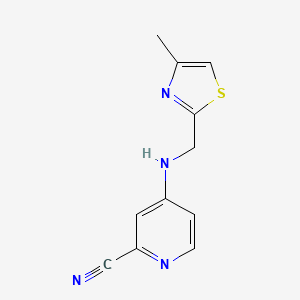 4-[(4-Methyl-1,3-thiazol-2-yl)methylamino]pyridine-2-carbonitrile