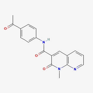 N-(4-acetylphenyl)-1-methyl-2-oxo-1,2-dihydro-1,8-naphthyridine-3-carboxamide