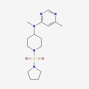 N,6-dimethyl-N-[1-(pyrrolidine-1-sulfonyl)piperidin-4-yl]pyrimidin-4-amine