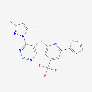 4-(3,5-dimethyl-1H-pyrazol-1-yl)-7-(2-thienyl)-9-(trifluoromethyl)pyrido[3',2':4,5]thieno[3,2-d]pyrimidine