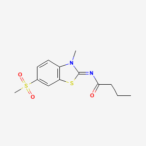 B2899316 (Z)-N-(3-methyl-6-(methylsulfonyl)benzo[d]thiazol-2(3H)-ylidene)butyramide CAS No. 683247-61-2