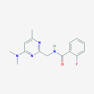B2899322 N-((4-(dimethylamino)-6-methylpyrimidin-2-yl)methyl)-2-fluorobenzamide CAS No. 1797223-71-2