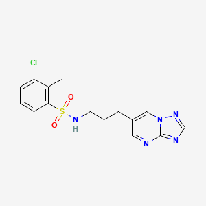 B2899327 N-(3-([1,2,4]triazolo[1,5-a]pyrimidin-6-yl)propyl)-3-chloro-2-methylbenzenesulfonamide CAS No. 2034558-43-3