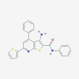 molecular formula C24H17N3OS2 B289933 3-amino-N,4-diphenyl-6-(2-thienyl)thieno[2,3-b]pyridine-2-carboxamide 