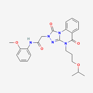 B2899332 2-(4-(3-isopropoxypropyl)-1,5-dioxo-4,5-dihydro-[1,2,4]triazolo[4,3-a]quinazolin-2(1H)-yl)-N-(2-methoxyphenyl)acetamide CAS No. 1243042-73-0