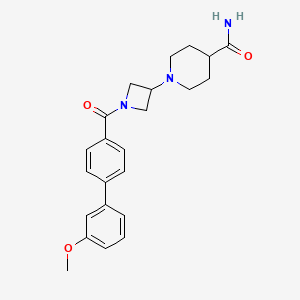 B2899348 1-(1-(3'-Methoxy-[1,1'-biphenyl]-4-carbonyl)azetidin-3-yl)piperidine-4-carboxamide CAS No. 2034292-74-3