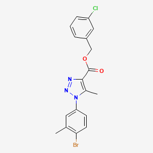 B2899353 3-chlorobenzyl 1-(4-bromo-3-methylphenyl)-5-methyl-1H-1,2,3-triazole-4-carboxylate CAS No. 1223911-74-7