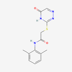 B2899357 N-(2,6-dimethylphenyl)-2-((5-oxo-4,5-dihydro-1,2,4-triazin-3-yl)thio)acetamide CAS No. 877433-01-7