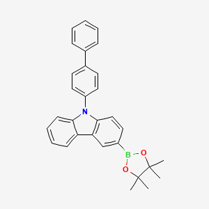 B2899358 9-([1,1'-Biphenyl]-4-yl)-3-(4,4,5,5-tetramethyl-1,3,2-dioxaborolan-2-yl)-9H-carbazole CAS No. 1391729-66-0