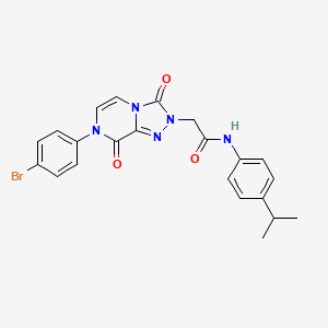molecular formula C22H20BrN5O3 B2899359 2-(7-(4-bromophenyl)-3,8-dioxo-7,8-dihydro-[1,2,4]triazolo[4,3-a]pyrazin-2(3H)-yl)-N-(4-isopropylphenyl)acetamide CAS No. 941898-72-2