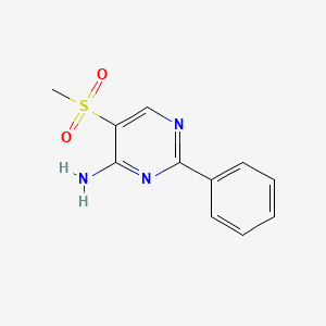 molecular formula C11H11N3O2S B2899367 5-(Methylsulfonyl)-2-phenylpyrimidin-4-amine CAS No. 106073-41-0