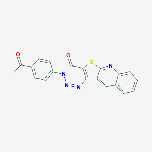 3-(4-acetylphenyl)[1,2,3]triazino[4',5':4,5]thieno[2,3-b]quinolin-4(3H)-one