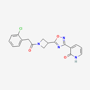 3-(5-(1-(2-(2-chlorophenyl)acetyl)azetidin-3-yl)-1,2,4-oxadiazol-3-yl)pyridin-2(1H)-one