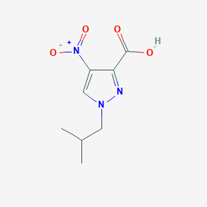 molecular formula C8H11N3O4 B2899371 1-isobutyl-4-nitro-1H-pyrazole-3-carboxylic acid CAS No. 1698114-20-3