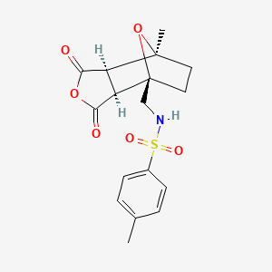 molecular formula C17H19NO6S B2899372 4-methyl-N-{[(1R,2S,6R,7S)-7-methyl-3,5-dioxo-4,10-dioxatricyclo[5.2.1.0^{2,6}]decan-1-yl]methyl}benzene-1-sulfonamide CAS No. 1418113-92-4