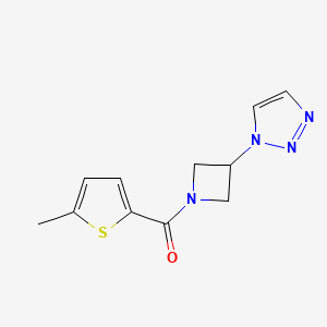 (3-(1H-1,2,3-triazol-1-yl)azetidin-1-yl)(5-methylthiophen-2-yl)methanone