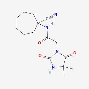 N-(1-cyanocycloheptyl)-2-(4,4-dimethyl-2,5-dioxoimidazolidin-1-yl)acetamide
