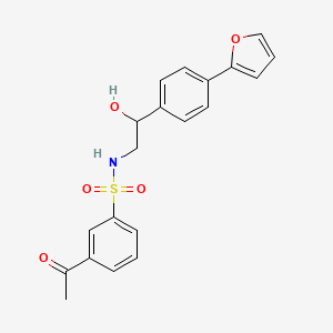 3-acetyl-N-{2-[4-(furan-2-yl)phenyl]-2-hydroxyethyl}benzene-1-sulfonamide