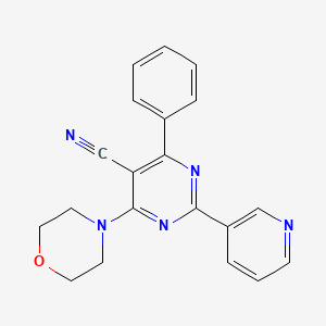 4-Morpholino-6-phenyl-2-(3-pyridinyl)-5-pyrimidinecarbonitrile