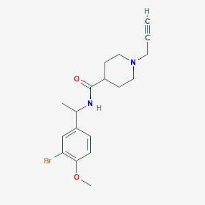 N-[1-(3-bromo-4-methoxyphenyl)ethyl]-1-(prop-2-yn-1-yl)piperidine-4-carboxamide