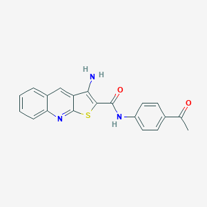 molecular formula C20H15N3O2S B289940 N-(4-acetylphenyl)-3-aminothieno[2,3-b]quinoline-2-carboxamide 