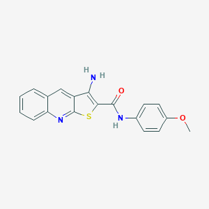 molecular formula C19H15N3O2S B289941 3-amino-N-(4-methoxyphenyl)thieno[2,3-b]quinoline-2-carboxamide 