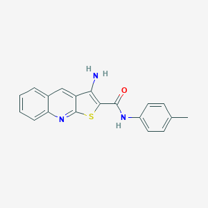 molecular formula C19H15N3OS B289942 3-amino-N-(4-methylphenyl)thieno[2,3-b]quinoline-2-carboxamide 