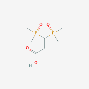 molecular formula C7H16O4P2 B2899423 3,3-Bis(dimethylphosphoryl)propanoic acid CAS No. 2460748-66-5