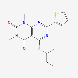 5-(sec-butylthio)-1,3-dimethyl-7-(thiophen-2-yl)pyrimido[4,5-d]pyrimidine-2,4(1H,3H)-dione