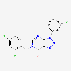 3-(3-Chlorophenyl)-6-[(2,4-dichlorophenyl)methyl]triazolo[4,5-d]pyrimidin-7-one