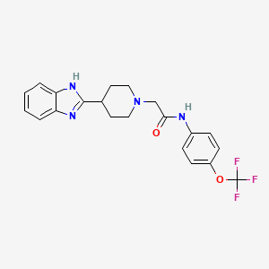 2-(4-(1H-benzo[d]imidazol-2-yl)piperidin-1-yl)-N-(4-(trifluoromethoxy)phenyl)acetamide