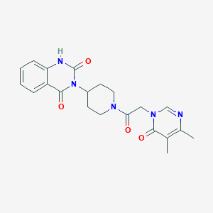 molecular formula C21H23N5O4 B2899435 3-(1-(2-(4,5-dimethyl-6-oxopyrimidin-1(6H)-yl)acetyl)piperidin-4-yl)quinazoline-2,4(1H,3H)-dione CAS No. 1904019-69-7