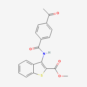 Methyl 3-(4-acetylbenzamido)benzo[b]thiophene-2-carboxylate