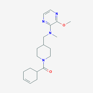 Cyclohex-3-en-1-yl-[4-[[(3-methoxypyrazin-2-yl)-methylamino]methyl]piperidin-1-yl]methanone