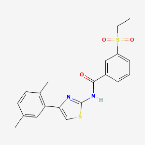 N-(4-(2,5-dimethylphenyl)thiazol-2-yl)-3-(ethylsulfonyl)benzamide
