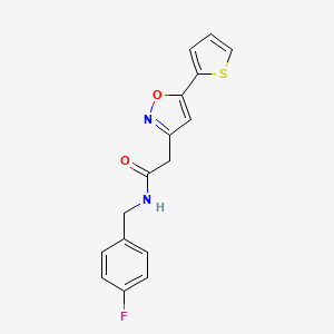 N-(4-fluorobenzyl)-2-(5-(thiophen-2-yl)isoxazol-3-yl)acetamide