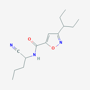 N-(1-Cyanobutyl)-3-pentan-3-yl-1,2-oxazole-5-carboxamide