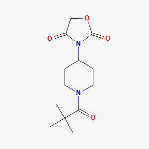 molecular formula C13H20N2O4 B2899460 3-(1-Pivaloylpiperidin-4-yl)oxazolidine-2,4-dione CAS No. 2034431-52-0
