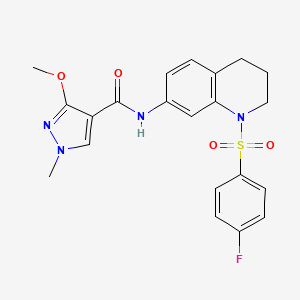 N-(1-((4-fluorophenyl)sulfonyl)-1,2,3,4-tetrahydroquinolin-7-yl)-3-methoxy-1-methyl-1H-pyrazole-4-carboxamide