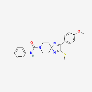 2-(4-methoxyphenyl)-3-(methylthio)-N-(p-tolyl)-1,4,8-triazaspiro[4.5]deca-1,3-diene-8-carboxamide