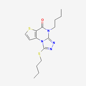 4-butyl-1-(butylthio)thieno[2,3-e][1,2,4]triazolo[4,3-a]pyrimidin-5(4H)-one