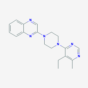 molecular formula C19H22N6 B2899475 2-[4-(5-Ethyl-6-methylpyrimidin-4-yl)piperazin-1-yl]quinoxaline CAS No. 2380081-77-4