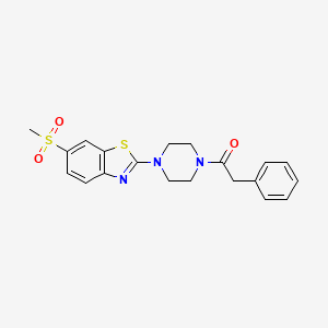 1-(4-(6-(Methylsulfonyl)benzo[d]thiazol-2-yl)piperazin-1-yl)-2-phenylethanone
