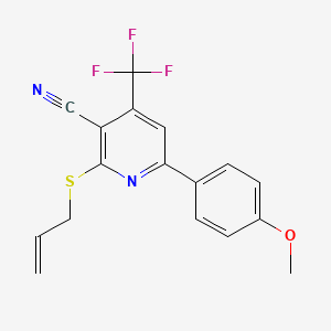 2-(Allylthio)-6-(4-methoxyphenyl)-4-(trifluoromethyl)nicotinonitrile