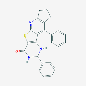 molecular formula C24H19N3OS B289948 2,10-diphenyl-2,3,8,9-tetrahydro-1H-cyclopenta[5',6']pyrido[3',2':4,5]thieno[3,2-d]pyrimidin-4(7H)-one 