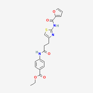 Ethyl 4-(3-(2-(furan-2-carboxamido)thiazol-4-yl)propanamido)benzoate