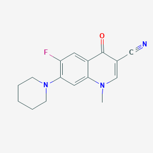 molecular formula C16H16FN3O B2899488 6-Fluoro-1-methyl-4-oxo-7-piperidin-1-ylquinoline-3-carbonitrile CAS No. 1359864-59-7
