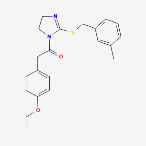 2-(4-ethoxyphenyl)-1-(2-((3-methylbenzyl)thio)-4,5-dihydro-1H-imidazol-1-yl)ethanone